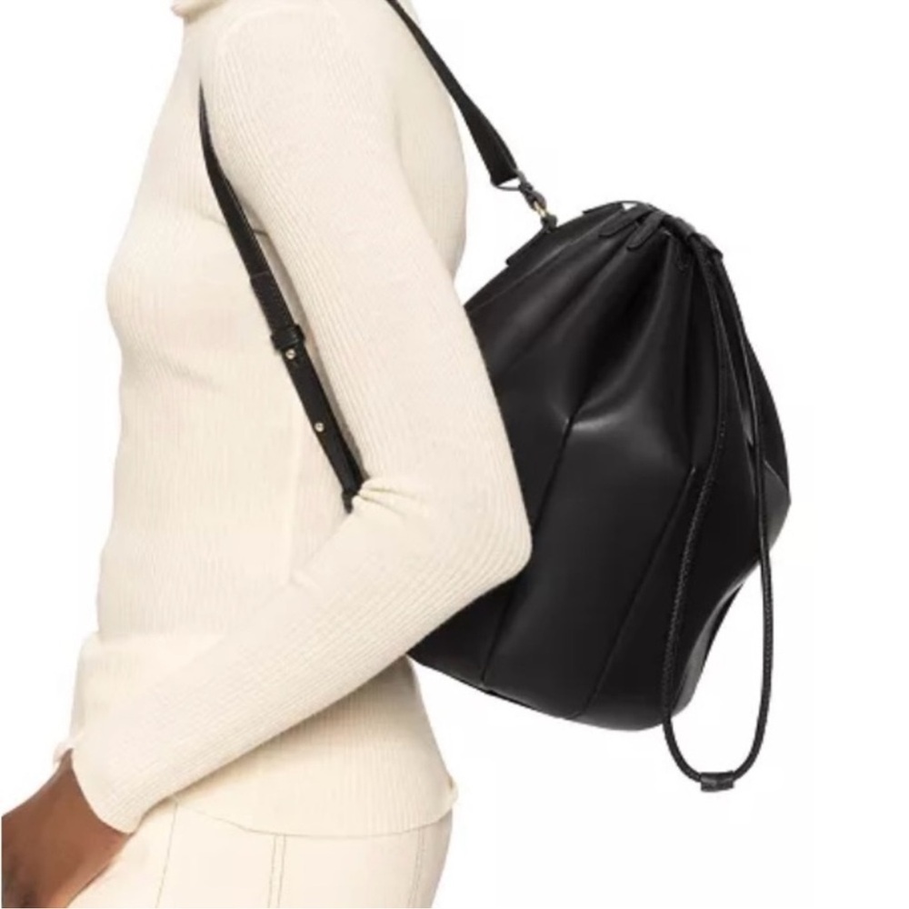NEW JASON WU TULIP LEATHER BLACK BACKPACK BAG AUTHENTIC NWT! - Picture 3 of 9